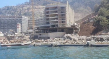 Deniz dolgusu iddiası: Marmaris'te otel inşaatı mühürlendi