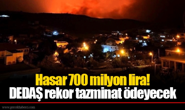 Hasar 700 milyon lira! DEDAŞ rekor tazminat ödeyecek