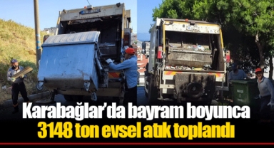 Karabağlar’da bayram boyunca 3148 ton evsel atık toplandı