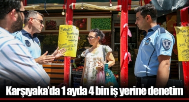 Karşıyaka’da 1 ayda 4 bin iş yerine denetim