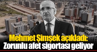 Mehmet Şimşek açıkladı: Zorunlu afet sigortası geliyor