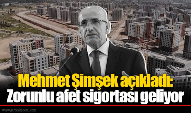 Mehmet Şimşek açıkladı: Zorunlu afet sigortası geliyor
