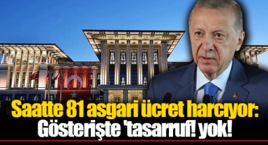 Saatte 81 asgari ücret harcıyor: Gösterişte 'tasarruf! yok!