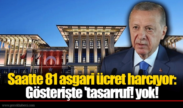 Saatte 81 asgari ücret harcıyor: Gösterişte 'tasarruf! yok!