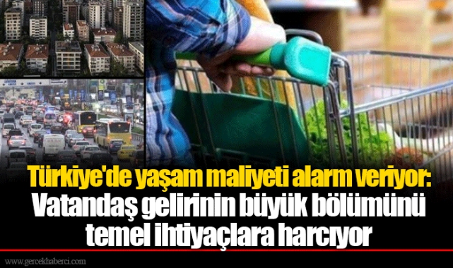 Türkiye'de yaşam maliyeti alarm veriyor: Vatandaş gelirinin büyük bölümünü temel ihtiyaçlara harcıyor