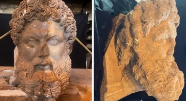 Aphrodisias'ta Zeus'a ait mermer baş bulundu