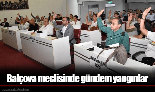 Balçova meclisinde gündem yangınlar 