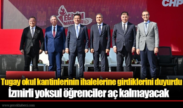 Başkan Tugay okul kantinlerinin ihalelerine girdiklerini duyurdu