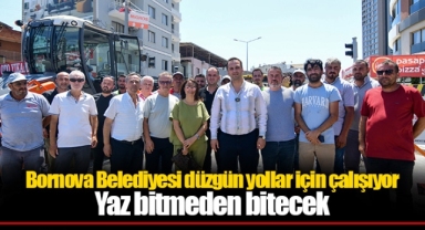 Bornova Belediyesi düzgün yollar için durmadan çalışıyor