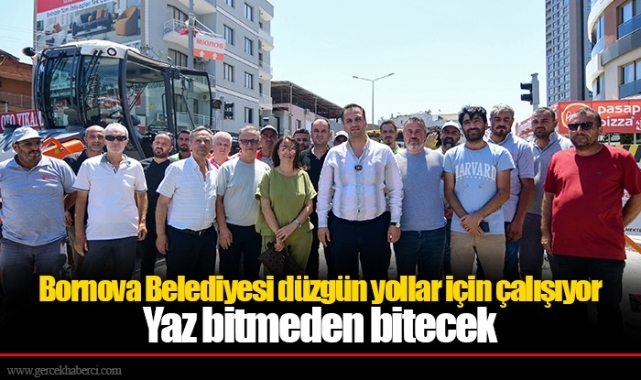 Bornova Belediyesi düzgün yollar için durmadan çalışıyor