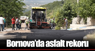 Bornova’da asfalt rekoru