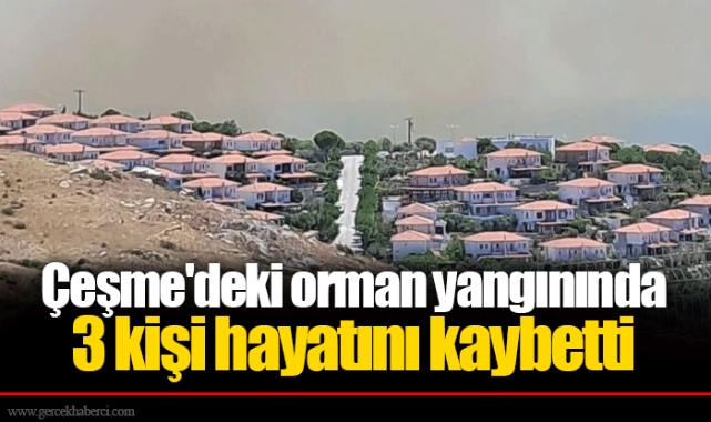 Çeşme'deki orman yangınında 3 kişi hayatını kaybetti