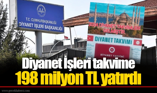 Diyanet İşleri takvime 198 milyon TL yatırdı