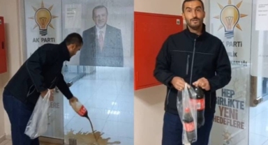 Erdoğan’ın fotoğrafının önünde kola dökülmesi Cumhurbaşkanı’na hakarete delil sayıldı
