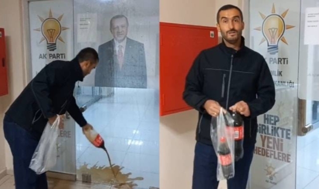Erdoğan’ın fotoğrafının önünde kola dökülmesi Cumhurbaşkanı’na hakarete delil sayıldı