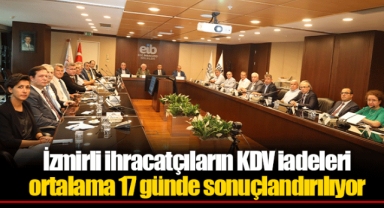 İzmirli ihracatçıların KDV iadeleri ortalama 17 günde sonuçlandırılıyor