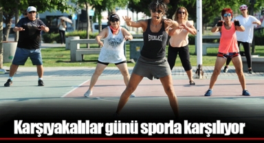 Karşıyakalılar günü sporla karşılıyor