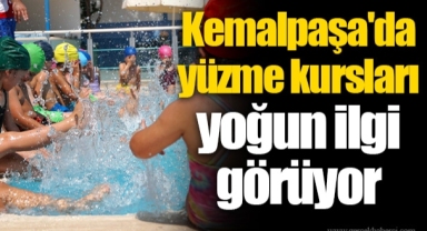 Kemalpaşa'da yüzme kursları yoğun ilgi görüyor