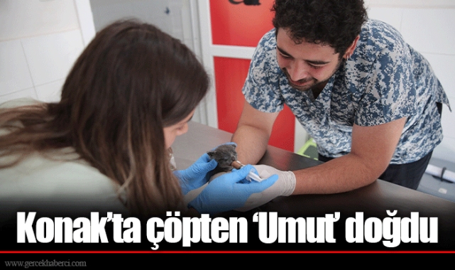 Konak’ta çöpten ‘Umut’ doğdu
