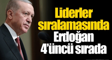 Liderler sıralamasında Erdoğan 4’üncü sırada