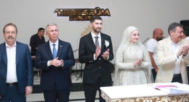 Mansur Yavaş ve Melih Gökçek nikah şahidi oldu