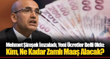 Mehmet Şimşek İmzaladı, Yeni Ücretler Belli Oldu: Kim, Ne Kadar Zamlı Maaş Alacak?