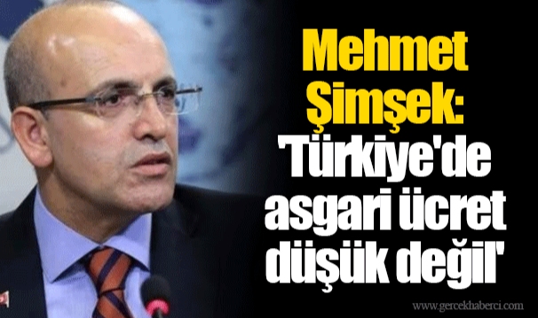 Mehmet Şimşek: 'Türkiye'de asgari ücret düşük değil'