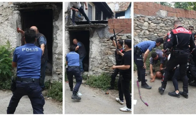Operasyona Giden Polisler Dehşeti Yaşadı! 'Ben Peygamberim' Diyerek Saldırdı