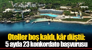 Oteller boş kaldı, kâr düştü: 5 ayda 23 konkordato başvurusu