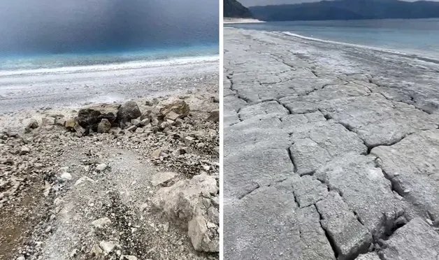 Salda Gölü alarm veriyor: Kuruma başladı, çöp yığınları oluştu