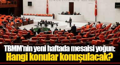 TBMM'nin yeni haftada mesaisi yoğun: Hangi konular konuşulacak?