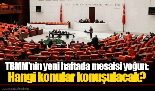 TBMM'nin yeni haftada mesaisi yoğun: Hangi konular konuşulacak?