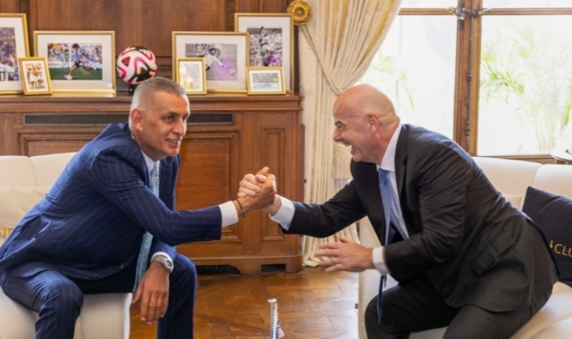 TFF Başkanı İbrahim Ethem Hacıosmanoğlu FIFA Başkanı Infantino ile bir araya geldi