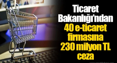 Ticaret Bakanlığı’ndan 40 e-ticaret firmasına 230 milyon TL ceza