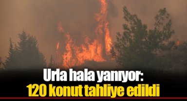 Urla hala yanıyor: 120 konut tahliye edildi