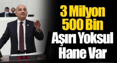 3 Milyon 500 Bin Aşırı Yoksul Hane Var
