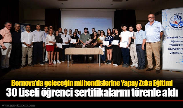 30 Liseli öğrenci sertifikalarını törenle aldı