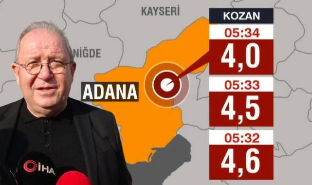 Adana’da peş peşe 3 deprem!
