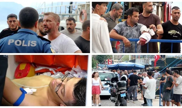 Antalya'da tur teknesine palalı bıçaklı baskın: 4 yaralı