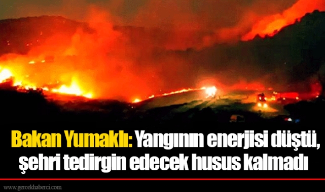 Bakan Yumaklı: Yangının enerjisi düştü, şehri tedirgin edecek husus kalmadı