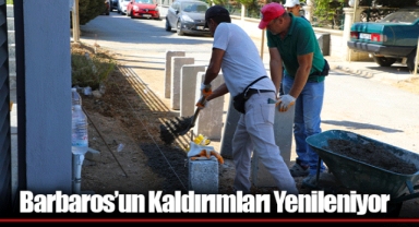 Barbaros’un Kaldırımları Yenileniyor