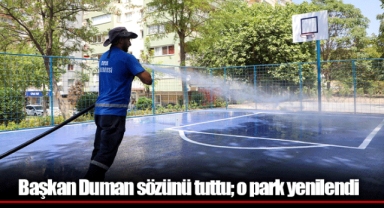 Başkan Duman sözünü tuttu; o park yenilendi
