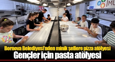 Bornova Belediyesi'nden minik şeflere pizza atölyesi
