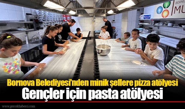 Bornova Belediyesi'nden minik şeflere pizza atölyesi