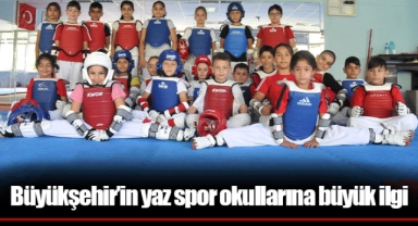 Büyükşehir’in yaz spor okullarına büyük ilgi