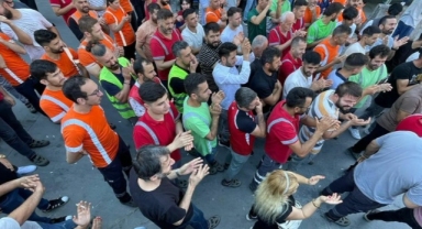 CarrefourSA deposunda işçiler eylemde