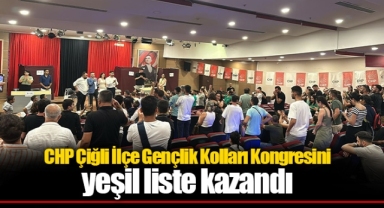 CHP Çiğli İlçe Gençlik Kolları Kongresini yeşil liste kazandı