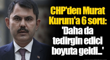 CHP'den Murat Kurum'a 6 soru: 'Daha da tedirgin edici boyuta geldi...'