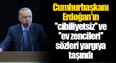 Cumhurbaşkanı Erdoğan'ın ''cibiliyetsiz'' ve ''ev zencileri'' sözleri yargıya taşındı