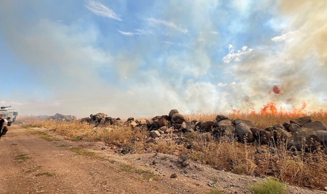 Diyarbakır’da anız yangını; yerleşim yerlerine yaklaştı
